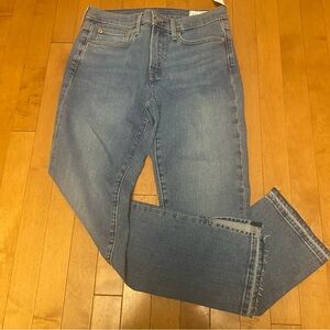 GAP Size 28 6 Vintage Slim High Rise Blue Raw Hem Slits to Hem Women's Jeans New
